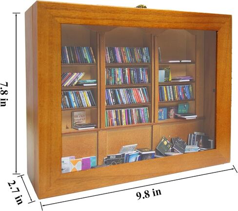Anti Anxiety Bookshelf for Adults Contains 300 Not Repeated Mini Brands Books with Book Spinal, Mini Library Shake Away Your Anxiety Miniature Bookshelf for Book Lover, Home Decor Aesthetic in Saudi Arabia