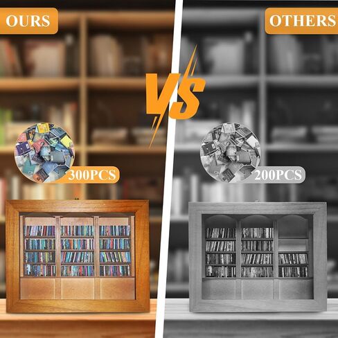 Anti Anxiety Bookshelf for Adults Contains 300 Not Repeated Mini Brands Books with Book Spinal, Mini Library Shake Away Your Anxiety Miniature Bookshelf for Book Lover, Home Decor Aesthetic in Saudi Arabia