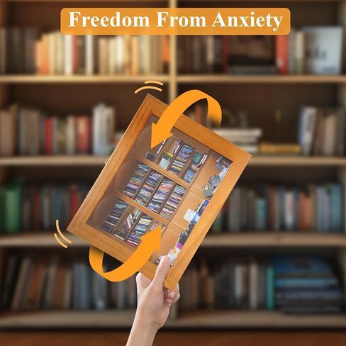 Anti Anxiety Bookshelf for Adults Contains 300 Not Repeated Mini Brands Books with Book Spinal, Mini Library Shake Away Your Anxiety Miniature Bookshelf for Book Lover, Home Decor Aesthetic in Saudi Arabia