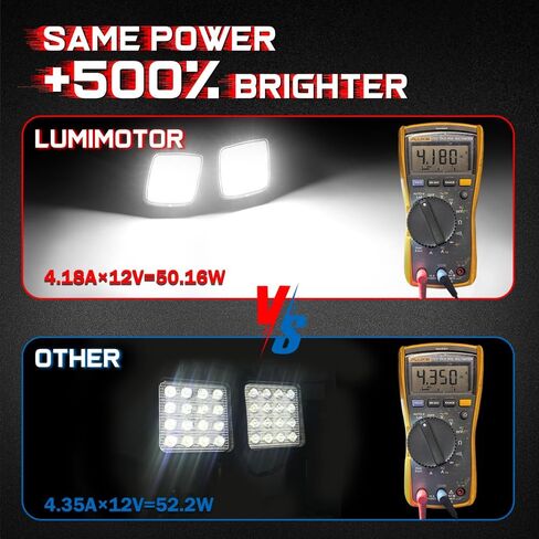 Round LED Pod Lights LED Flood Off Road Lights 12V 24V Waterproof LED Work Light Pods for Truck Tractor UTV ATV Golf Cart Excavator Bulldozer Motorcycle in Saudi Arabia