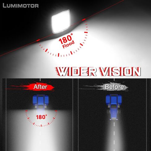 Round LED Pod Lights LED Flood Off Road Lights 12V 24V Waterproof LED Work Light Pods for Truck Tractor UTV ATV Golf Cart Excavator Bulldozer Motorcycle in Saudi Arabia