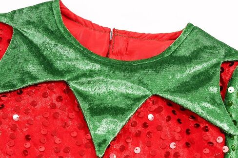 Elf Costume for Girls Kids Christmas Elf Santa's Dress Outfit in Saudi Arabia
