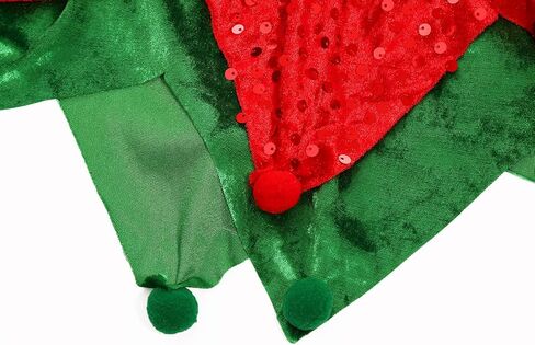 Elf Costume for Girls Kids Christmas Elf Santa's Dress Outfit in Saudi Arabia