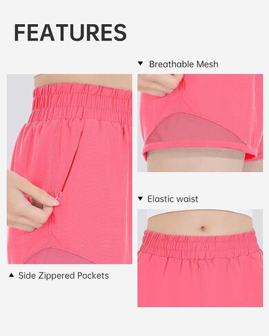 HASMES Girls Athletic Shorts with Zip Pockets Lightweight Running Soccer Shorts for Kids 5-14Y in Saudi Arabia