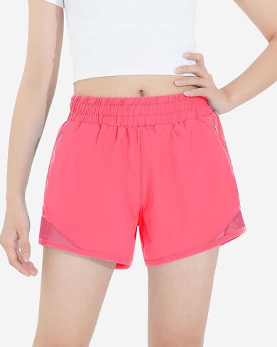 HASMES Girls Athletic Shorts with Zip Pockets Lightweight Running Soccer Shorts for Kids 5-14Y in Saudi Arabia