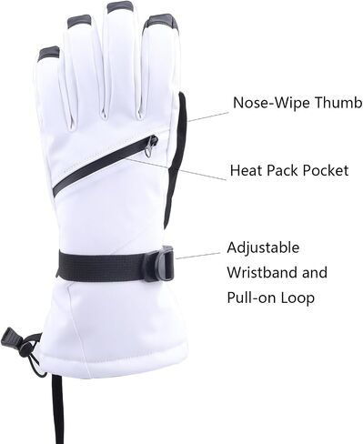 ARCHFIVE Ski Gloves Waterproof Touchscreen Snowboard Gloves, Warm Winter Snow Gloves for Cold Weather, Fits Both Men & Women in Saudi Arabia