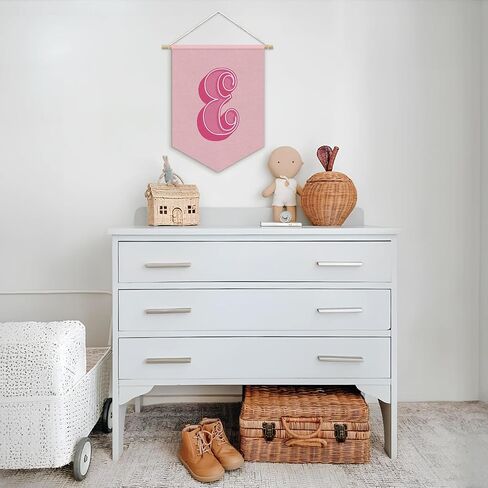 Monogrammed Gifts,Dorm Decor for College Girl Boy，Vintage Room Decor,Personalized Initial Letter M Banner,Initial Gifts，Pennant Banner Wall Hanging for Nursery Baby Room Bedroom Playroom 15"L x 11"W in Saudi Arabia