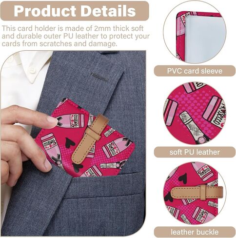 PU Leather Credit Card Holder with 26 Card Slots - Book Style - Size 4.2L X 3 X 0.7 Inches in Saudi Arabia