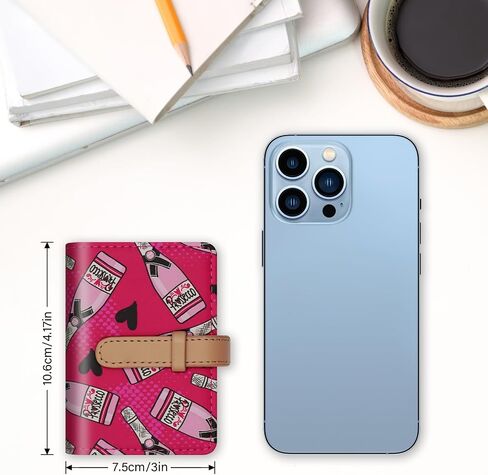 PU Leather Credit Card Holder with 26 Card Slots - Book Style - Size 4.2L X 3 X 0.7 Inches in Saudi Arabia