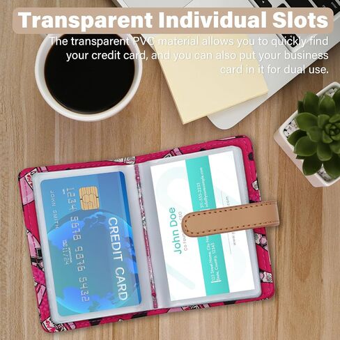 PU Leather Credit Card Holder with 26 Card Slots - Book Style - Size 4.2L X 3 X 0.7 Inches in Saudi Arabia
