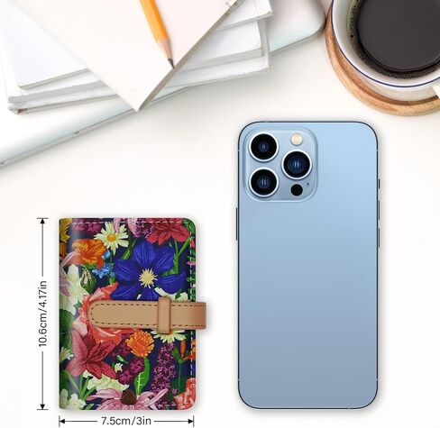 PU Leather Credit Card Holder with 26 Card Slots - Book Style - Size 4.2L X 3 X 0.7 Inches in Kuwait