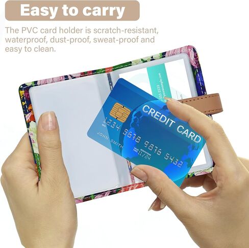 PU Leather Credit Card Holder with 26 Card Slots - Book Style - Size 4.2L X 3 X 0.7 Inches in Kuwait