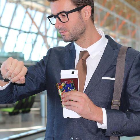 PU Leather Credit Card Holder with 26 Card Slots - Book Style - Size 4.2L X 3 X 0.7 Inches in Kuwait