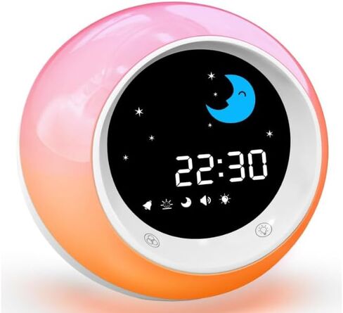 iHoo Kids Alarm Clock, Sleep Training Kids Alarm Clock with Sun & Moon Rise, Sleep Sound Machine,Night Light and OK to Wake Alarm Clock for Toddlers and Kids in Saudi Arabia