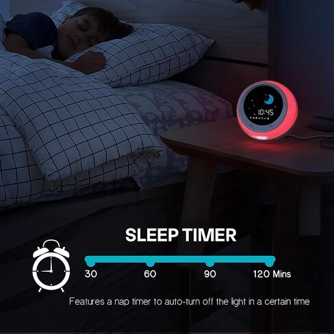 iHoo Kids Alarm Clock, Sleep Training Kids Alarm Clock with Sun & Moon Rise, Sleep Sound Machine,Night Light and OK to Wake Alarm Clock for Toddlers and Kids in Saudi Arabia