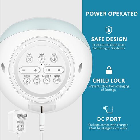 iHoo Kids Alarm Clock, Sleep Training Kids Alarm Clock with Sun & Moon Rise, Sleep Sound Machine,Night Light and OK to Wake Alarm Clock for Toddlers and Kids in Saudi Arabia