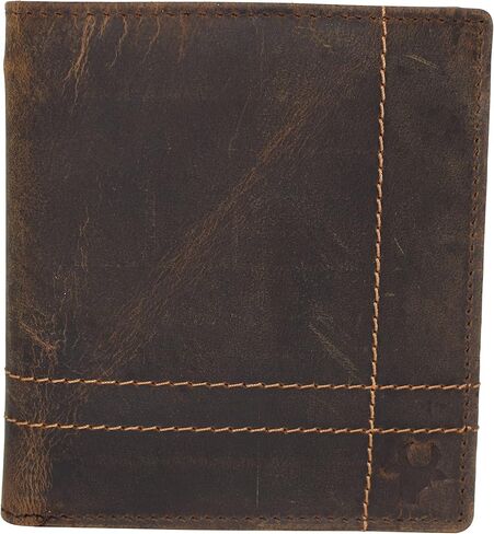 MARSHAL RFID Blocking Bifold Hipster Credit Card Wallet Premium Lambskin Leather (Vintage) in Kuwait