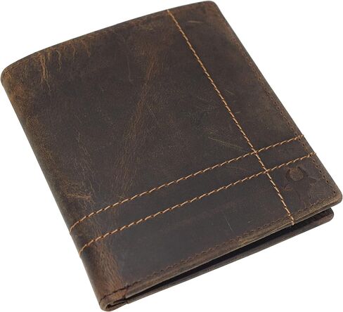 MARSHAL RFID Blocking Bifold Hipster Credit Card Wallet Premium Lambskin Leather (Vintage) in Kuwait