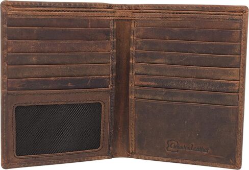 MARSHAL RFID Blocking Bifold Hipster Credit Card Wallet Premium Lambskin Leather (Vintage) in Kuwait
