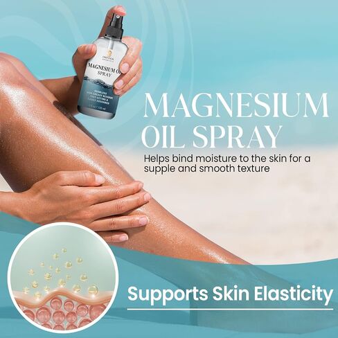 Pure Magnesium Oil Spray - Odorless, Non-Greasy, Fast-Acting & Easily Absorbed Topical Magnesium Spray for Feet, Body & Skin Care | Magnesium Body Spray for Relaxation - 4 fl oz, Made in USA in Saudi Arabia