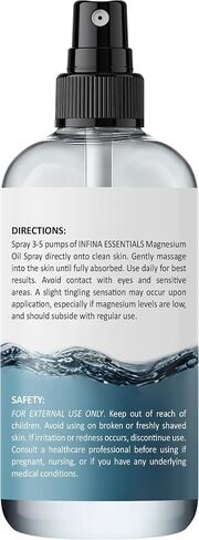 Pure Magnesium Oil Spray - Odorless, Non-Greasy, Fast-Acting & Easily Absorbed Topical Magnesium Spray for Feet, Body & Skin Care | Magnesium Body Spray for Relaxation - 4 fl oz, Made in USA in Saudi Arabia