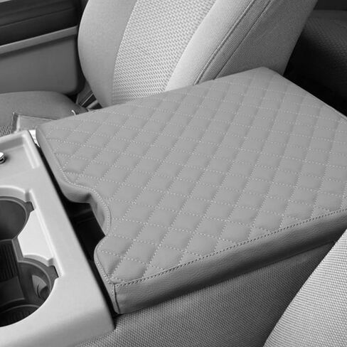 DEYTOP Center Console Cover for Ford F150 2015-2024 Accessories WITH 40/20/40 Jump Seat ONLY Console Armrest Cover for Ford F250 F350 F450 F550 2017-2024 Accessories Anti-scratch Leather Armret (Gray) in Kuwait