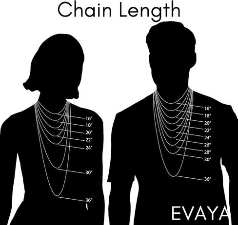 EVAYA Real Solid 14k Gold or Silver Figaro Chain (1.5mm-3mm Width, 16"-24" Length) - For Men & Women - Durable, Resistant to Tarnishing & Lasts a Lifetime in Kuwait