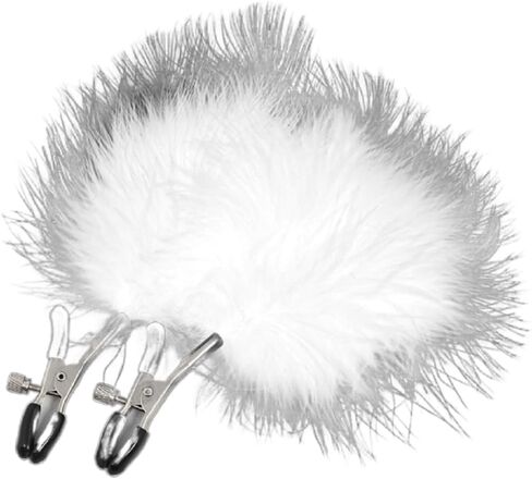 Fluffy Body Clamps Adjustable Pressure Body Clips Stainless Steel Body Ring Downy Nipple Clamps Non Piercing Body Jewelry in Saudi Arabia