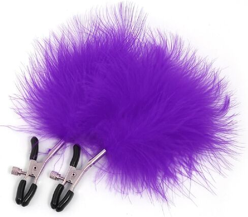 Fluffy Body Clamps Adjustable Pressure Body Clips Stainless Steel Body Ring Downy Nipple Clamps Non Piercing Body Jewelry in Saudi Arabia