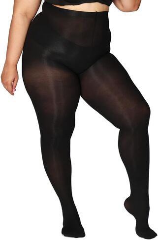 MERYLURE Ultra Plus Size Tights for Women Up To 6x, Semi Opaque Control Top Nylon Pantyhose,High Waist Fashion Stockings in Saudi Arabia