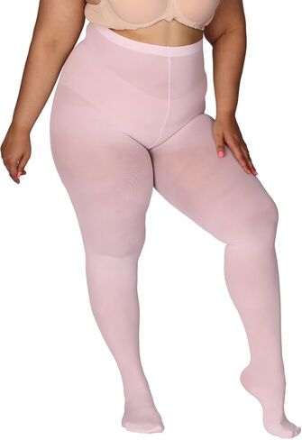 MERYLURE Ultra Plus Size Tights for Women Up To 6x, Semi Opaque Control Top Nylon Pantyhose,High Waist Fashion Stockings in Saudi Arabia