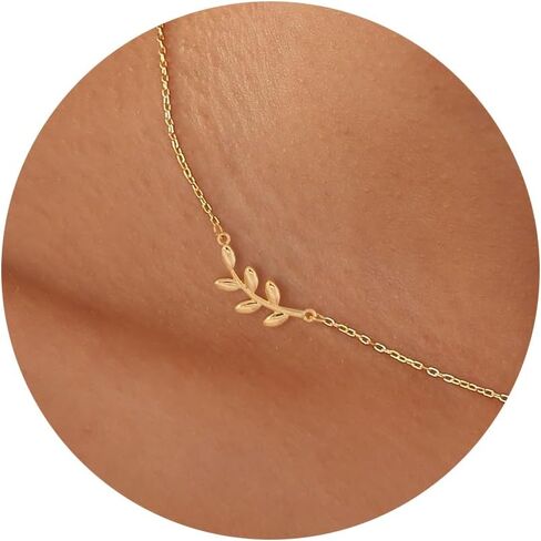 14K Gold Plated Dainty Butterfly Baseball Crown Compass Shell Starfish Airplane Bird Heart Lightning Leaf Turtle Horse Cherry Paperclip Bow Necklace Simple Jewelry in Kuwait