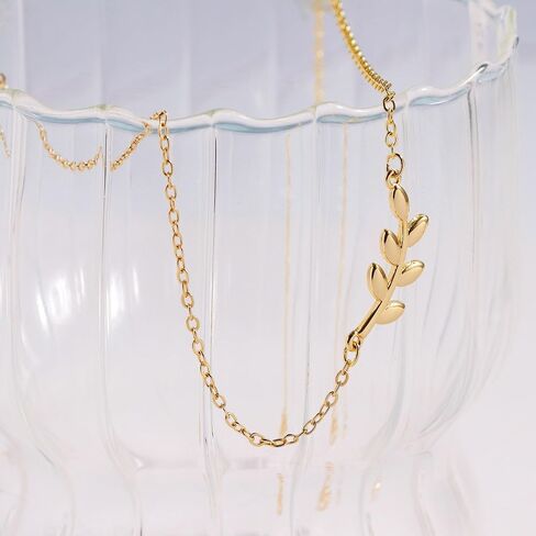 14K Gold Plated Dainty Butterfly Baseball Crown Compass Shell Starfish Airplane Bird Heart Lightning Leaf Turtle Horse Cherry Paperclip Bow Necklace Simple Jewelry in Kuwait
