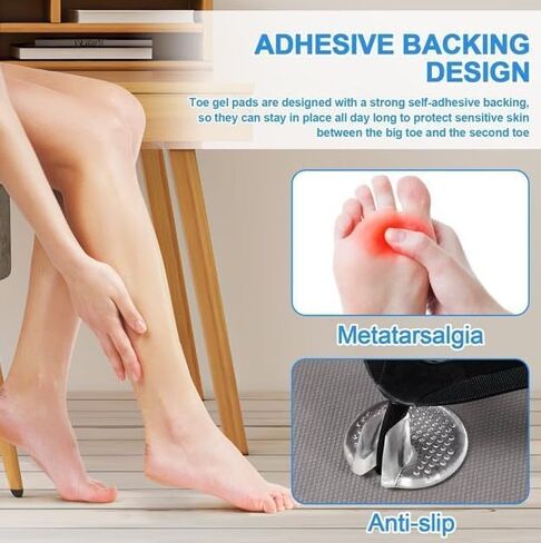 Silicone Toe Guards, Thong Protectors and Ball-of-Foot Cushions, 2 Pcs, Transparent in Saudi Arabia