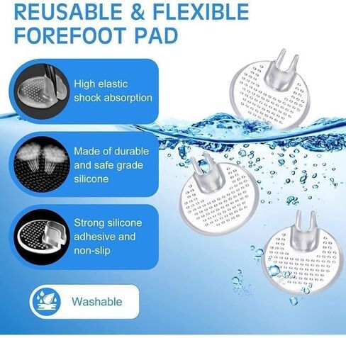 Silicone Toe Guards, Thong Protectors and Ball-of-Foot Cushions, 2 Pcs, Transparent in Saudi Arabia