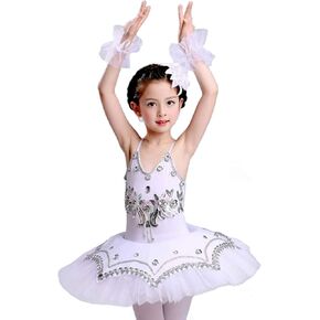 Girl's Skirted Leotards Ballet Dance Outfit Sparkle Tutu Princess Dress Ballerina Costumes with Arm Band 4-13Y …