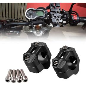 Sporacingrts Handlebar Bar Risers 28mm Motorcycle Bar Clamps 1-1/8 Fat Bar Pit Dirt Bikes Black