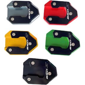 Red CNC Motorcycle Side Kickstand Foot Side Stand Extension Pad Plate Compatible With Kawasaki Vulcan S 650 VN650 2015-2023 Vulcan Cafe 2018-2023