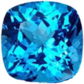 10 Pcs Natural Deep Blue Swiss Blue Topaz Faceted Gemstone Top Quality Shape: Cushion, 10 Pcs Wholesale Lots