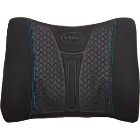 Custom Accessories Dr. Scholl's UltraCool Gel-Infused Lumbar Cushion with Memory Foam for Enhanced Comfort - Ergonomic Posture Support for Back Stability Black