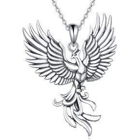 Phoenix Necklace 925 Sterling Silver Phoenix Pendant Necklace Phoenix Jewelry Gifts for Women Men