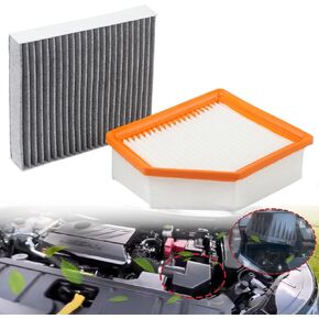 Engine Air Filter & Cabin Air Filter Combo Set Compatible With Nissan Vehicle Rogue 2021 2022 2023 2.5L 1.5L Replace# 16546-6RA0A 27277-6RC0A 165466RA0A 272776RC0A