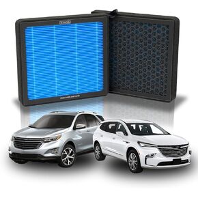 CF11966 Cabin Air Filter for Chevrolet, Cadillac, Buick, GMC Models: XT5, Silverado, Tahoe, Colorado, Cruze, Equinox, Impala, Malibu, Traverse, Honeycomb Structure and Activated Carbon Beads