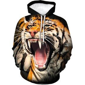 Novelty Tiger Graphic Hoodies Cool hoodies Sweatshirt Pullover for Men
