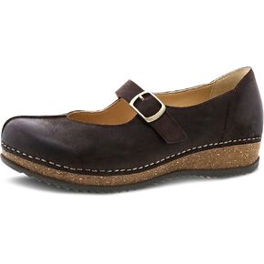 Dansko Women's Mika Mary Jane - Dual Density Cork/EVA Midsole and Lightweight Rubber Outsole Provide Durable and Comfortable Ride on Patented Stapled Construction