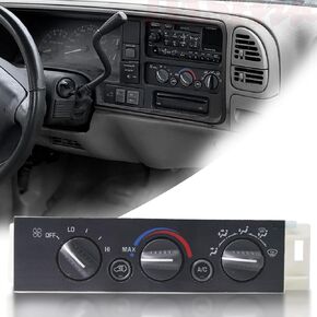 A/C Heater Climate Control 599-007 Compatible with Chevrolet &GMC C1500/C2500C3500/K1500/K2500/K3500 1996-2002, without Rear Window Defogger, Replace# 15-72548, 16231175