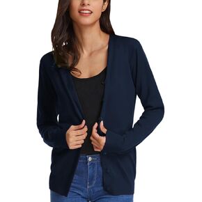 GRACE KARIN Women's Long Sleeve Button Down Sweater Classic V-Neck Knit Cardigan