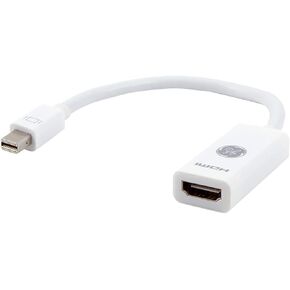 GE Mini DisplayPort to HDMI Adapter, 8 Pack, Video Adapter, Uni-Directional, Source to Display, Pigtail, Basic, White, 85004