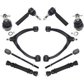 Suspension Kit Front Control Arm Ball Joint Sway Bar Inner Outer Tie Rod End Link Replacement for Chevy Avalanche Silverado1500 Suburban 1500 Tahoe/Cadillac Escalade/GMC Sierra 1500 Yukon