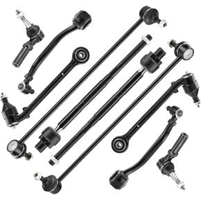 Front Lower Forward&Rearward Control Arms + Sway Bar Links + Outer Tie Rods Suspension Kit for 2010-2015 Chevy Camaro V8 6.2L V6 3.6L (10pc)